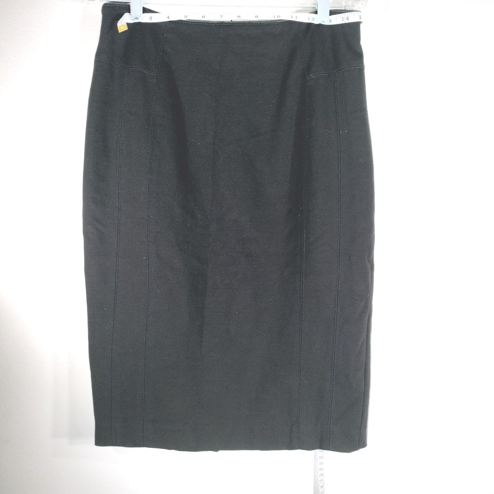 White House Black Market Black Ponte Pencil Skirt (Machine Washable)